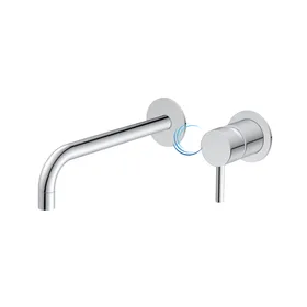 מערכת קיר 1205 לכיור רחצה ידית סטיק בגוון ניקל מבריק