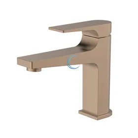 ברז נמוך לכיור אינטגרלי רוז גולד מט