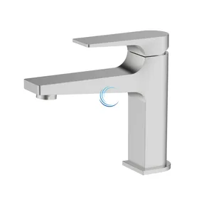 ברז נמוך לכיור אינטגרלי ניקל מוברש