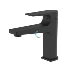 ברז נמוך לכיור אינטגרלי שחור מט