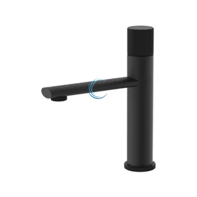 ברז פרח נמוך לכיור שקוע שחור מט