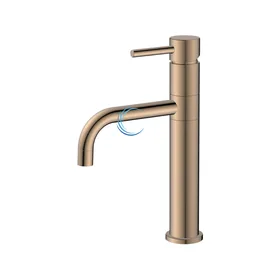 ברז נמוך לכיור שקוע מסתובב רוז גולד מט