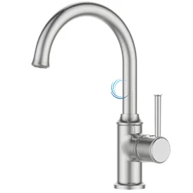 ברז פרח מעוצב לכיור שקוע ניקל מוברש