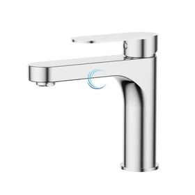 ברז פרח נמוך 3701 לכיור אינטגרלי בגוון ניקל מבריק