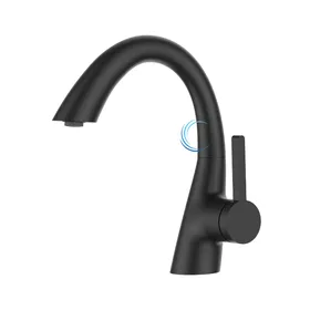 ברז פרח נמוך 1060 לכיור אינטגרלי שחור מט