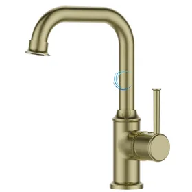 ברז נמוך לכיור אינטגרלי זהב מט