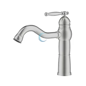 ברז פרח ענתיק לכיור אינטגרלי ניקל מוברש