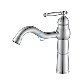 ברז פרח ענתיק לכיור אינטגרלי ניקל מבריק