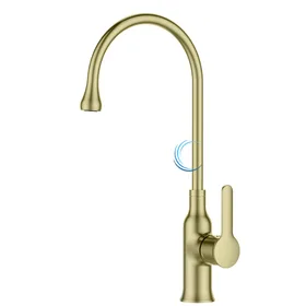 ברז פרח גבוה 1095 מסתובב לכיור מטבח גוון זהב מט