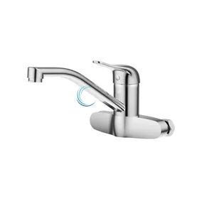 ברז קיר 2307S לכיור רחצה בגוון ניקל מבריק