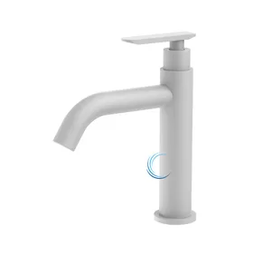 ברז מים קרים 1339 לכיור אינטגרלי ידית מעוצבת גוון לבן מט