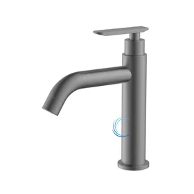 ברז מים קרים 1339 לכיור אינטגרלי ידית מעוצבת גוון אפור גרפיט