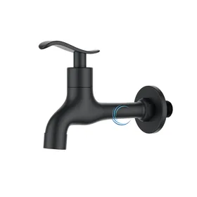 ברז מים קרים קצר מהקיר 1335 שחור מט