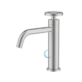 ברז מים קרים לכיור אינטגרלי שקוע 8339 ידית שיבר ניקל מוברש