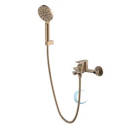 סוללה לאמבטיה 3706 ליין בעיצוב מודרני בגוון רוז גולד מט