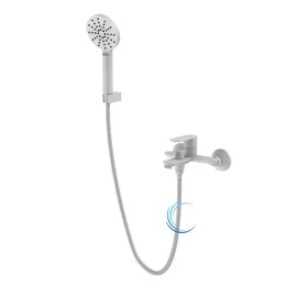 סוללה לאמבטיה 3706 ליין בעיצוב מודרני בגוון לבן מט