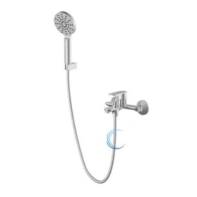 סוללה לאמבטיה 3706 ליין בעיצוב מודרני בגוון ניקל מוברש