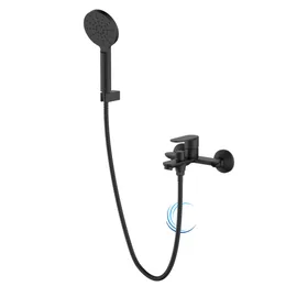 סוללה לאמבטיה 3706 ליין בעיצוב מודרני בגוון שחור מט