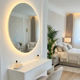 מראה לד עגולה במידות שונות- ייצור בארץ, תאורה חמה או קרה לבחירה