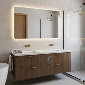 מראה לד מלבנית מעוגלת במידות שונות- ייצור בארץ, תאורה חמה או קרה לבחירה