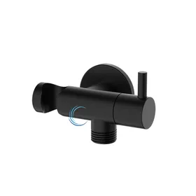 ברז ניתוק למתיזן בידה D15 כולל נקודת מים בגוון שחור מט