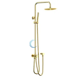 מוט פינוק טלסקופי למקלחת 5107 BRASS גוון זהב מבריק