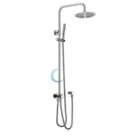 מוט פינוק טלסקופי למקלחת 5107 BRASS גוון ניקל מבריק