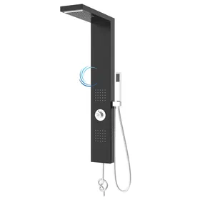 פנל רחצה מפנק 4126 למקלחת אלומיניום גוון שחור מט