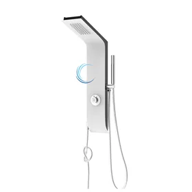 מוט פינוק למקלחת 2132 אלומיניום גוון לבן - גוף שחור