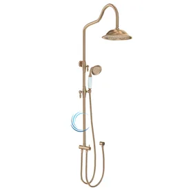 מוט פינוק טלסקופי בעיצוב ענתיק עשוי BRASS רוז גולד מט