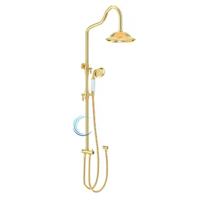 מוט פינוק טלסקופי בעיצוב ענתיק עשוי BRASS זהב מבריק