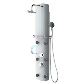 פנל רחצה אלומיניום למקלחת עם אינטרפוץ מובנה