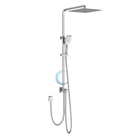 מוט פינוק מרובע למקלחת עשוי BRASS ניקל מבריק