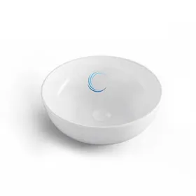 כיור חרס עגול 9463 שפה דקה 40/14.5 ס"מ לבן מבריק