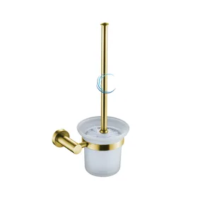 מברשת אסלה לקיר 4557 זהב מט ROUND