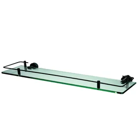 מדף זכוכית 326 גוון שחור מט 53 ס"מ ROUND