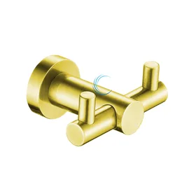 קולב מגבות כפול 4564 זהב מט ROUND