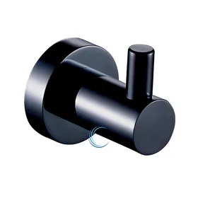 קולב מגבות בודד 4554 שחור מט ROUND