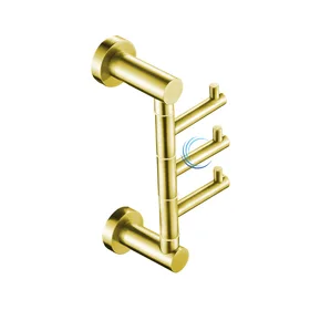 קולב מגבות שלישיה 4566 זהב מט ROUND