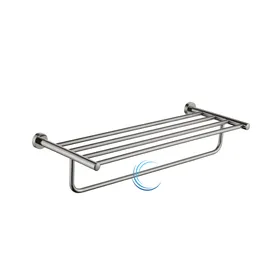 מדף מגבות 4588 ניקל מוברש מידה 60 ס"מ ROUND