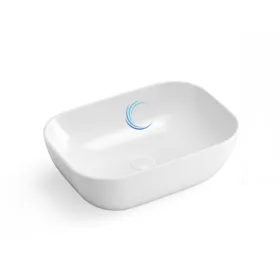 כיור מונח חרס 9850S לארון קטן 36/25/11.5 ס"מ לבן מבריק