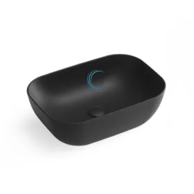 כיור מונח חרס 9850S לארון קטן 36/25/11.5 ס"מ שחור מט