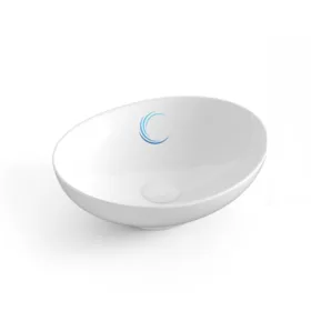 כיור מונח חרס אובלי 9450S לארון קטן 36/30/12.5 ס"מ לבן מבריק