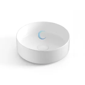 כיור מונח חרס עגול 9469 מעוצב 36/12 ס"מ לבן מבריק