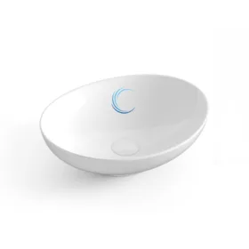 כיור מונח חרס אובלי 9450 מעוצב 40/33/14.5 ס"מ לבן מבריק