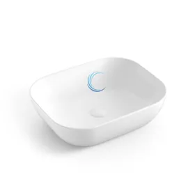 כיור חרס מונח לבן מבריק