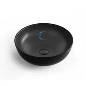 כיור מונח חרס עגול 9463 מעוצב 40/14.5 ס"מ שחור מט