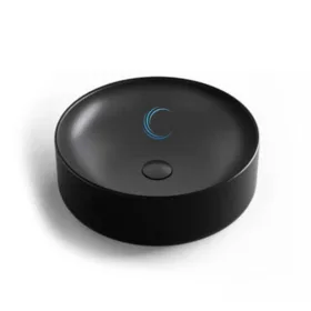 כיור מונח חרס עגול 9457 מעוצב 42/14 ס"מ שחור מט