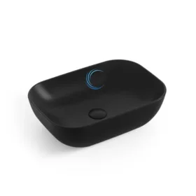 כיור מונח חרס 9850 מעוצב 46/32/14 ס"מ שחור מט