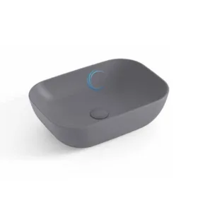 כיור מונח חרס 9850 מעוצב 46/32/14 ס"מ אפור כהה מט